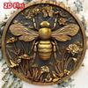 Vintage Bee Tin Sign Metal Wall Art Decor for Home Office Farmhouse