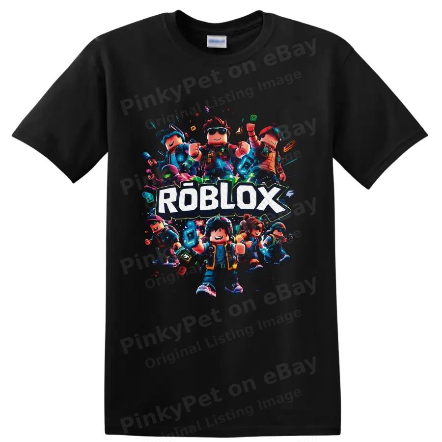 Roblox Gaming T-Shirt Bunter Block-Charakter-Trupp Grafik Jugend-T-Shirt Lustiges Geschenk