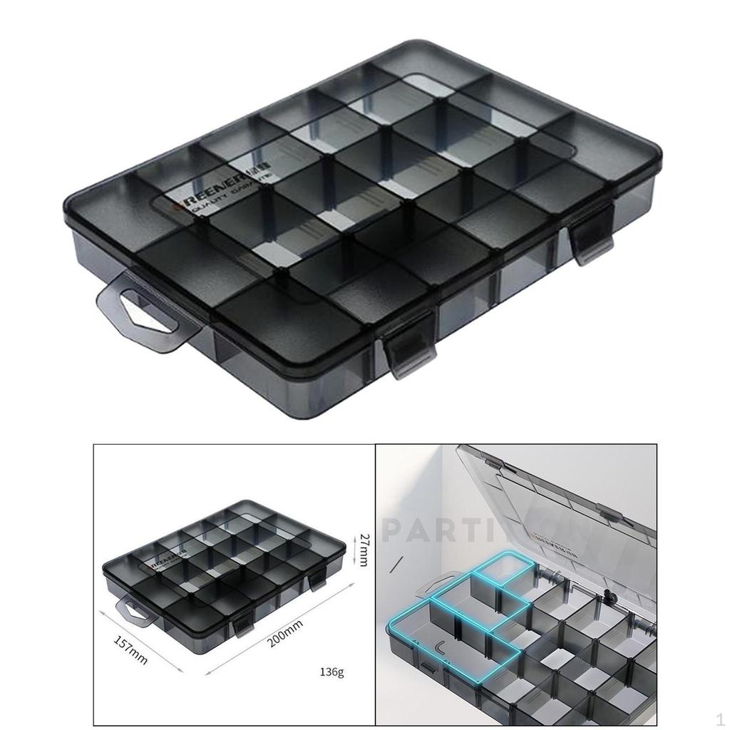 Compartment Plastic Storage Box Jewelry Earring Bead Screw Holder Case Display Organizer Container