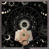Tarot Card Tablecloth Altars Cloth Astrology Divinations Non-Slip Mat 12 Constellations Tablecloth Tapestry Home Decors