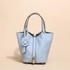 Leather Vegetable Basket Women's Bag High Version Sophie Line TC First Layer Cowhide Bucket Bag Thick Leather Fashion Casual Bag