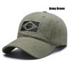 Spring and Autumn New Cotton Embroidered Brazilian Flag Baseball Cap Outdoor Cotton Men and Women Camouflage Sun Hat