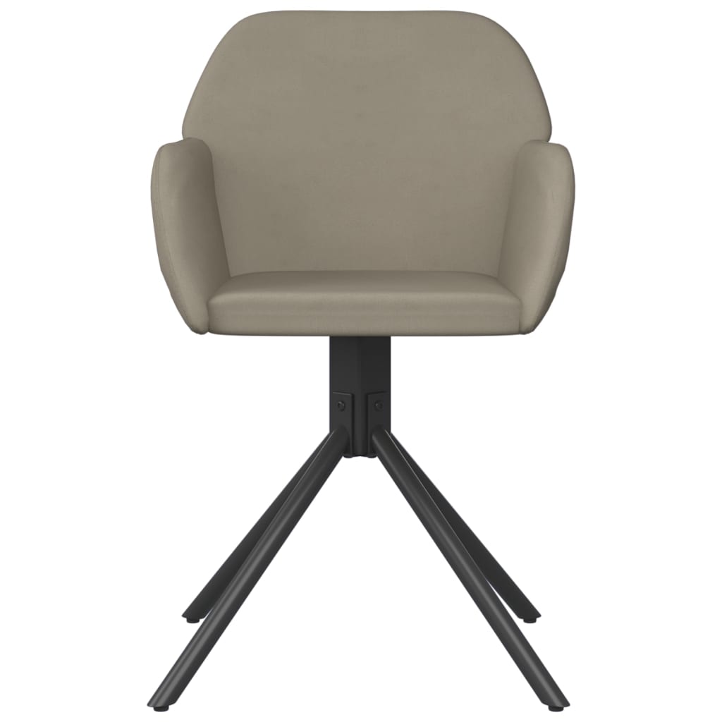 Dining Chairs 2 Pcs Swivel Light Grey Velvet