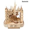 Magic Castle 3D Wooden Puzzle Rotatable Touring Train Music Octave Box DIY Assembly Model Mechanical Kit Toy Gift for Teen Adult