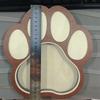 Wooden Pet Fur Keepsake Box Removable Back Cover With Picture Frame Pet Memorial Box Photo Display Paw Shaped