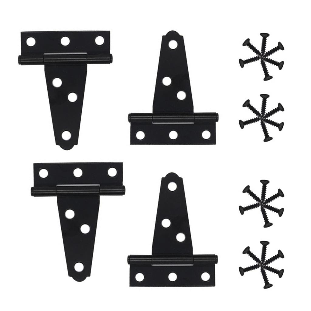 Professional T Hinges Rustproof Shed Hinges for Outdoor Gate Heavy Duty Metal Hardware Simple Install for Sheds & Barns