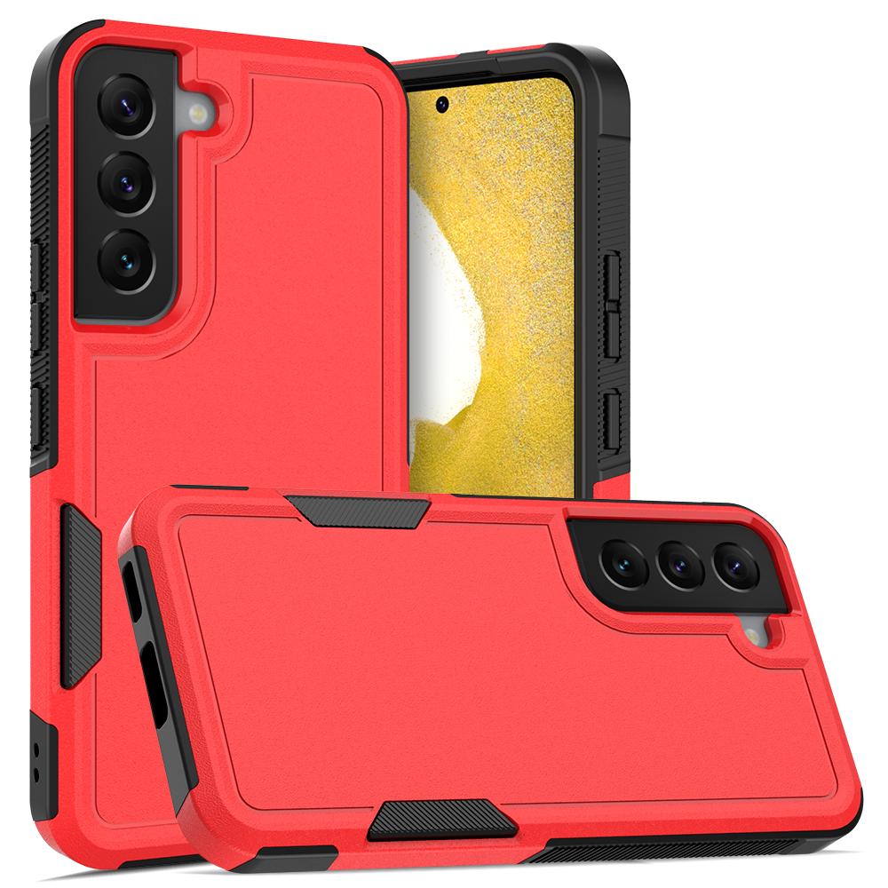 

For Samsung Galaxy S22 5G Case 2-in-1 PC+TPU Shockproof Phone Cover E
