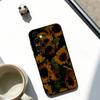 Sunflower Pattern Phone Case For Samsung Galaxy A73,A72,A71,A70,A53,A52,A51,Soft Black Cover