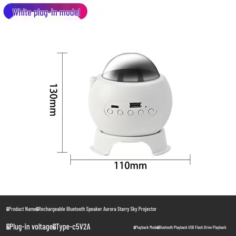 

Bluetooth-колонка Aurora Ripple с проектором звездного неба - Идеальная атмосфера ночника для спальни или подарки на день рождения