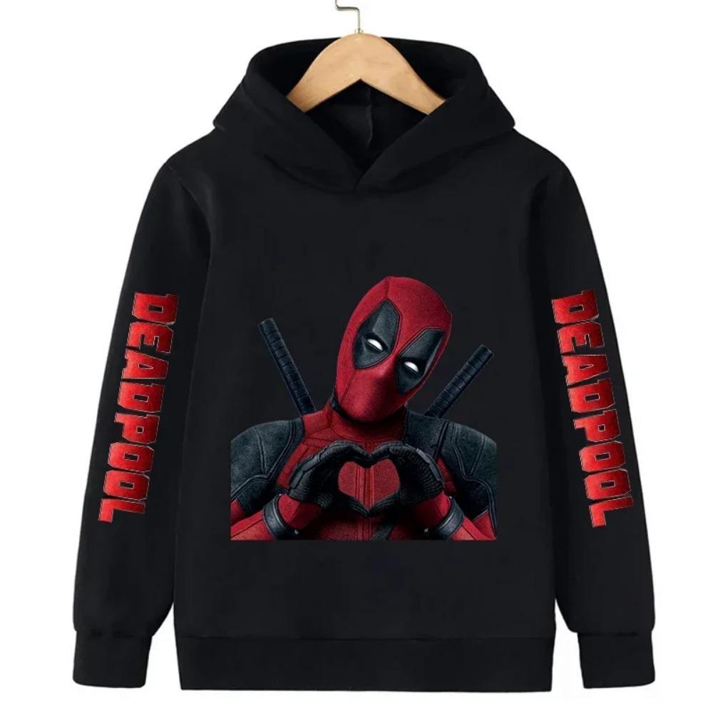 Deadpool Grafické dětské mikiny Móda pro kluky Mikiny s kapucí Podzimní oblečení Kreslené filmy Neformální oblečení Dívčí topy Mikiny