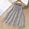 Summer Girls Tulle Princess Dress Cute Baby Party Gown Elegant Childrens Mesh Sundress For Toddler Kids Special Occasion Wear