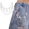 Multi-layer Hip Hop Punk Chain for Jeans Trousers Crosses Pendant Skirt