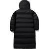 Li Ning Vital Series Solid Color Hooded Zipper Long Casual Long Sleeve Down Jacket Women Outerwear Black AYMU321-1