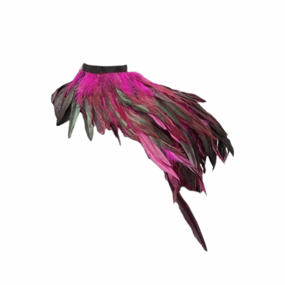 

Vintage Gothic Feather Shawl for Party and Stage Performance Creative Feather Scarf Men Women Fashion Costume Accessories
