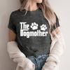 Women Vintage Puppy Paw Graphics Fun Letter Print T Shirts Crewneck Short Sleeve Dog Mama Life Streetwear Fashion Ladies Tshirts