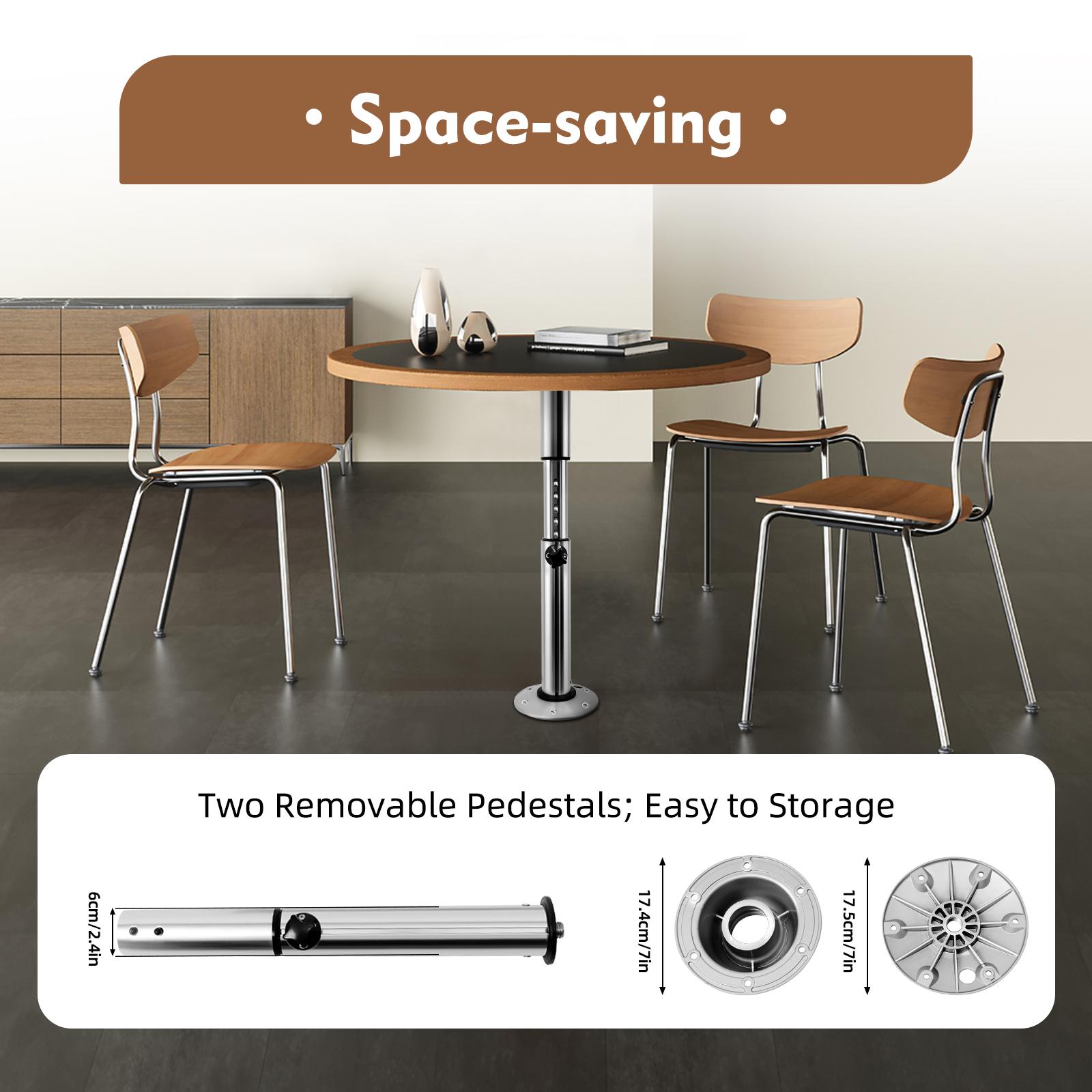 

Adjustable Table Leg Rv Table Base Stand Motorhome Aluminum Table Stand 56-72cm For Workrooms, Kitchens Or Cabs, Etc серебряный