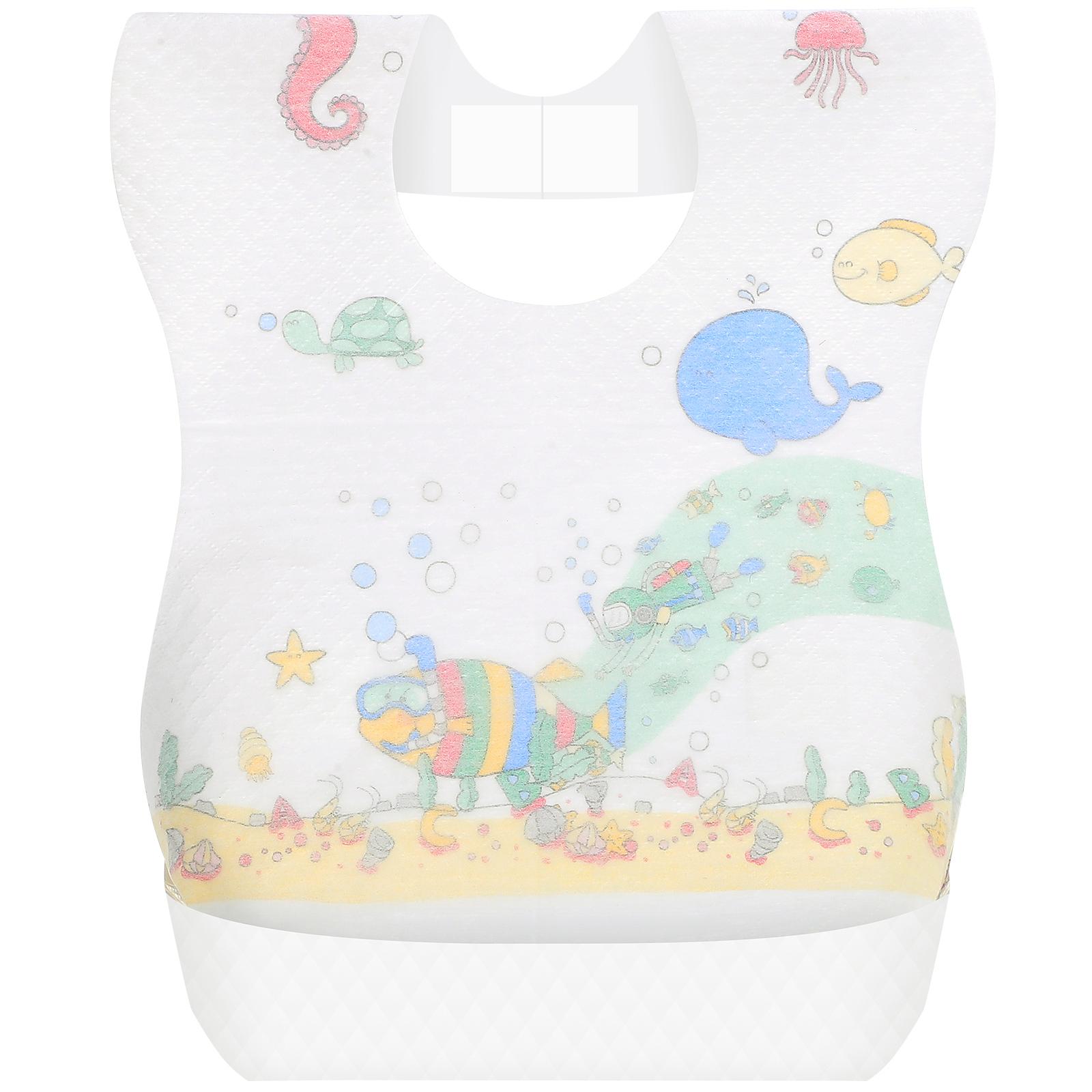 

40 Pcs Disposable Bib Baby Bibs for Eating Apron Kids Meal Feeding Girls Infant Waterproof 35.50X24.00X0.20CM