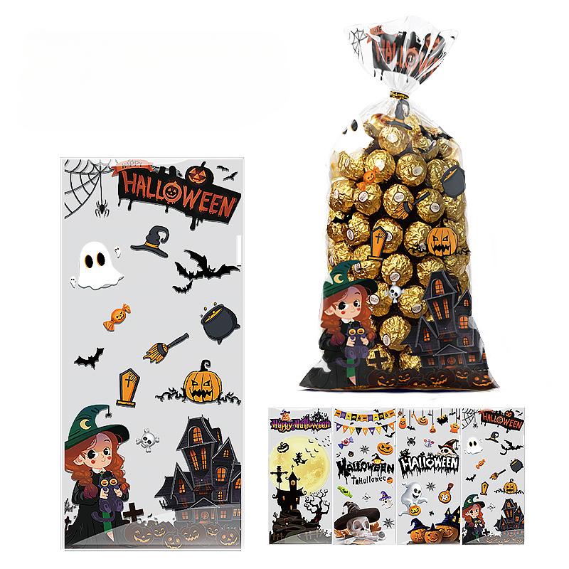 New Styles, Halloween, Candy Bags, Opp, Festival Party Gift Bag, Snack Packaging, Glass Paper, Flat Mouth