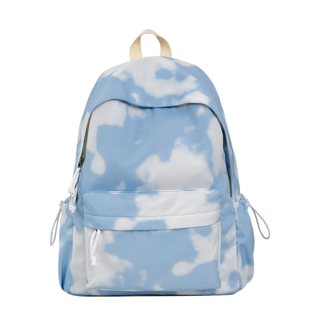 Schoolbag graffiti wind backpack women's 1011 new fashion casual tie-dye travel backpack junior high school college student schoolbag tide