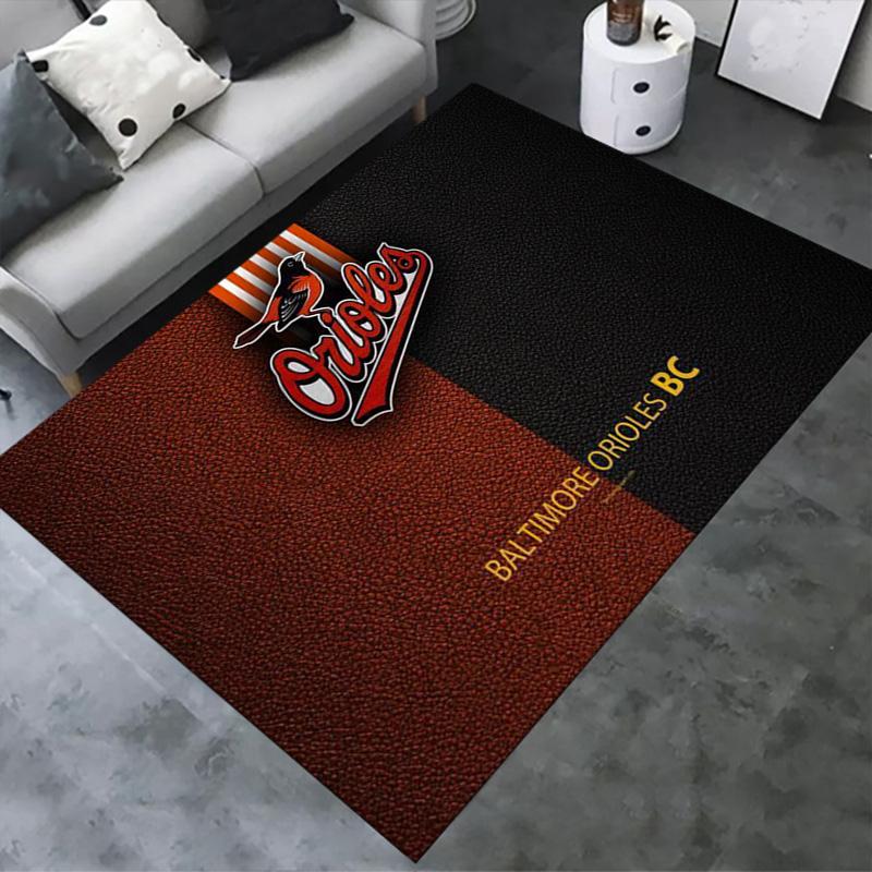 Baltimore Orioles Logo Carpet Rug for Living Room Bedroom Home Sofa Decoration,Kids Play Non-slip Floor Mat