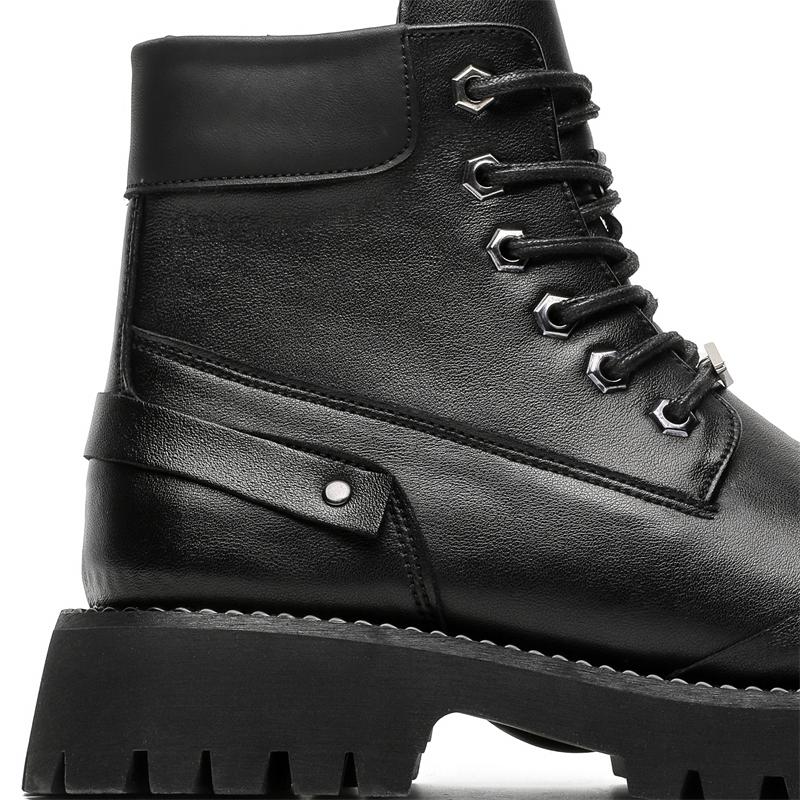 Fashion Leather Ankle Boots For Man Genuine Leather Big Size Boots High Quality Designer Formal Platform Casual Boots Fashion