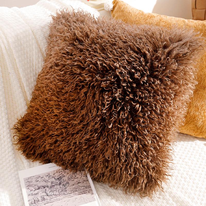 Simple Living Room Throw Pillow Luxurious and Sophisticated Brown Throw Pillow Retro Sofa Throw Blanket Bedding Cushion Plush
