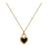 Gold Sliver Color Love Pendant Drop Oil Necklace For Women Stainless Steel Heart Hoop Earrings Sets