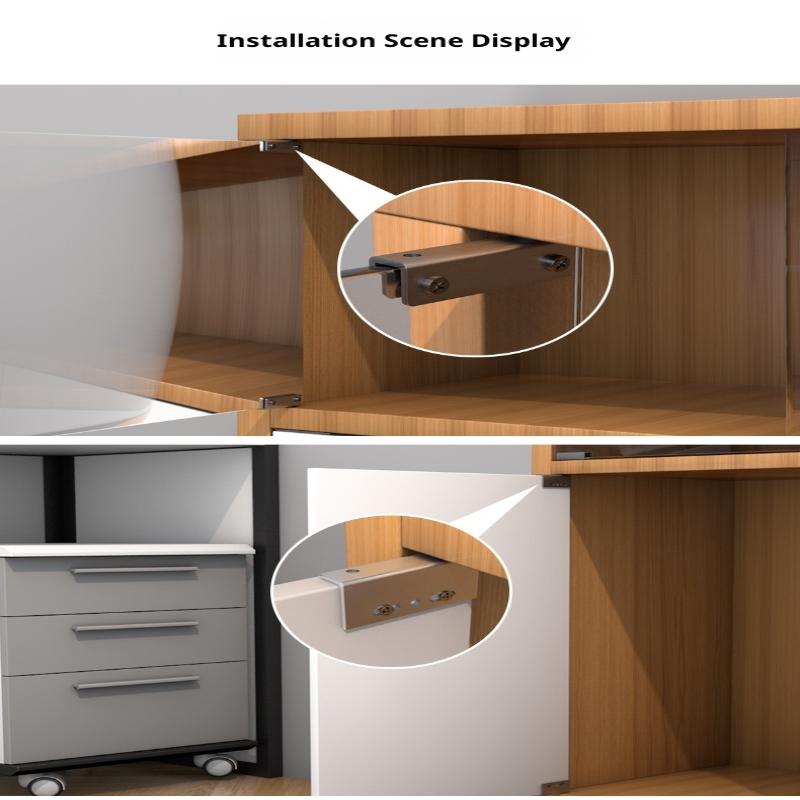 1 Set Easy Installation With No Drilling Needed Stainless Steel Glass Door Hinges Suitable For 5~6Mm Glass Pack Of 2