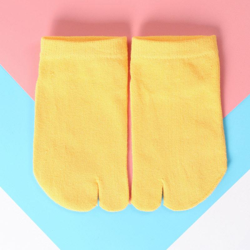 Spring Summer Women's Short Five Finger Socks Candy Color Ankle Socks Sweat absorption Breathable Cotton Split Toe Socks 5 Toes