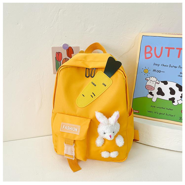 Adorable Cartoon Bunny Kids Backpack For Boys And Girls In Nylon Material