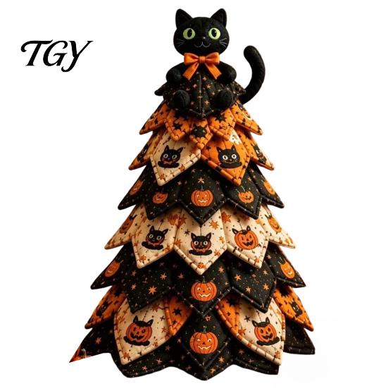 Pacchetto Completo Materiale da Cucito Kit Artigianale Albero di Natale in Tessuto Trapuntato Fai-da-te, Set Festivo Artigianale Fatto a Mano Patchwork Vintage, da Tavolo