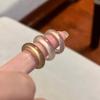 Ice-Type White Brazilian Agate Jade Ring Band