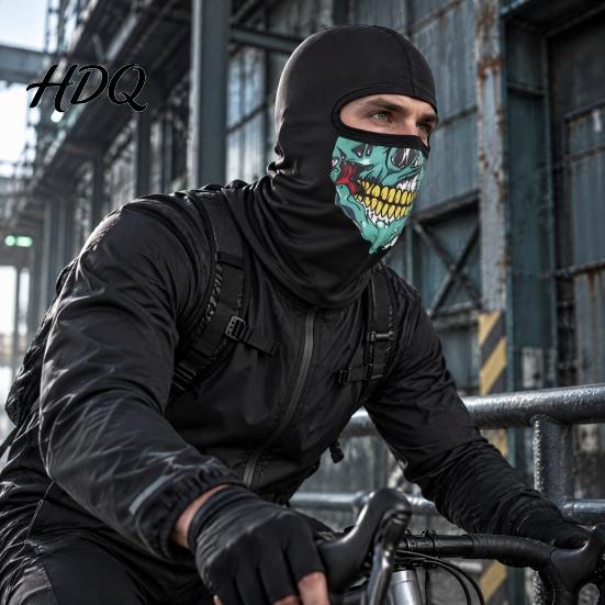 UV Protection Face Cover Skull Neck Gaiter Balaclava Full Mask Breathable Sun Shield Mask Ice Silk Guard for Outdoor Cycling Motorcycle Riding Dust