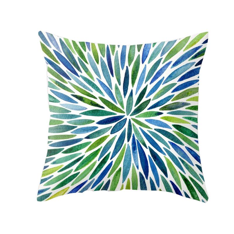Simple Abstract Geometric Art Peach Leather Velvet Pillow, Fashionable and Comfortable Home Sofa Waist Cushion Pillow Cover