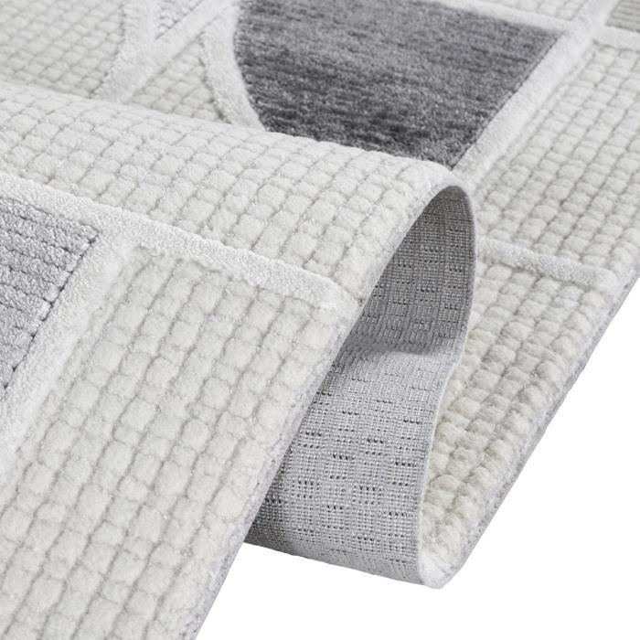 Tapis scandinave moderne gris 120x180