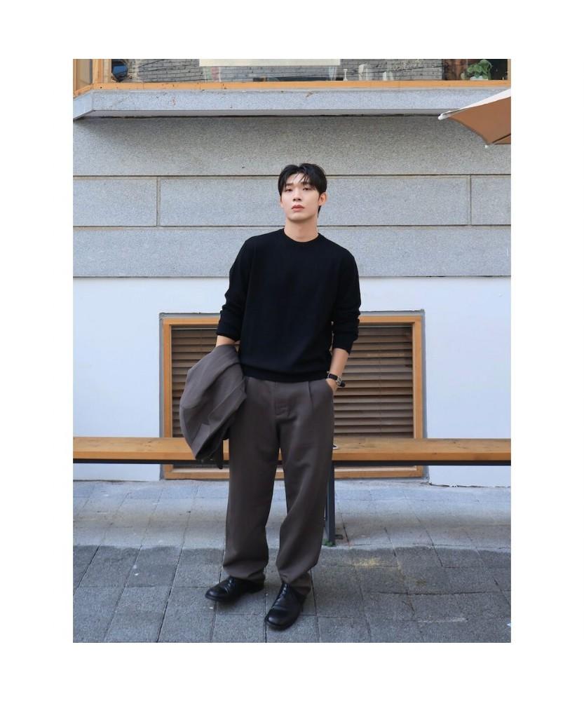SHIFT.G Basic Crewneck Sweater Black