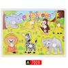 Wooden 3D Educational Grasping Board & Puzzle for Children: Animal & Fruit Theme Cognitive Toy