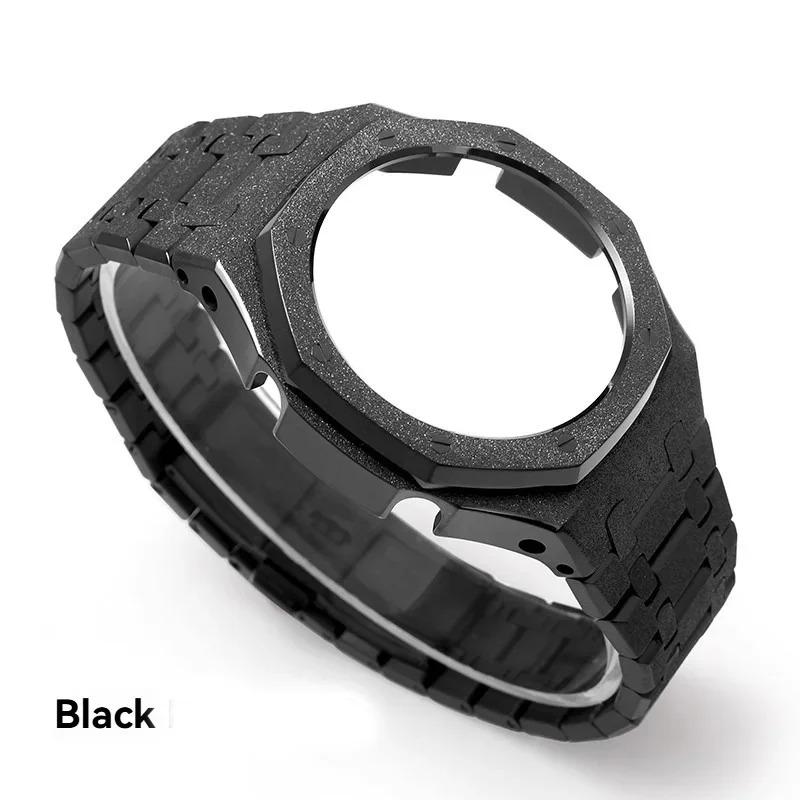 GA2100 watch Accessories Mod kit For Casio G-shock GA-2100 2110 Watch Scale Ring Metal dial Set | Steel case rubber strap Parts