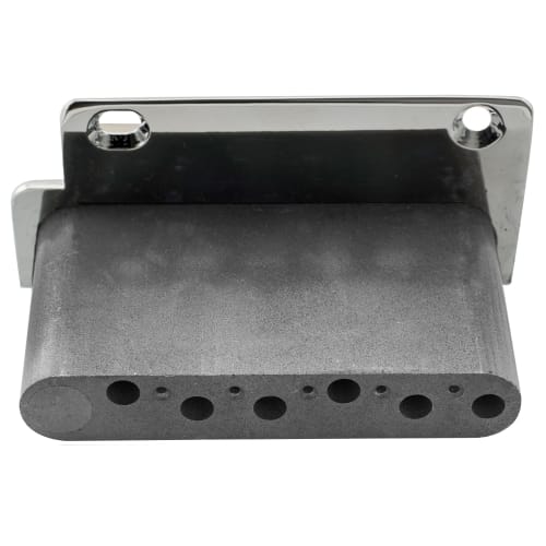 Wilkinson WV2-SB 10.8mm Two-Piece Tremolo Bridge Unit with Vintage Steel Saddles and Full Steel Block for Imported/Japanese Strat Guitars, Chrome