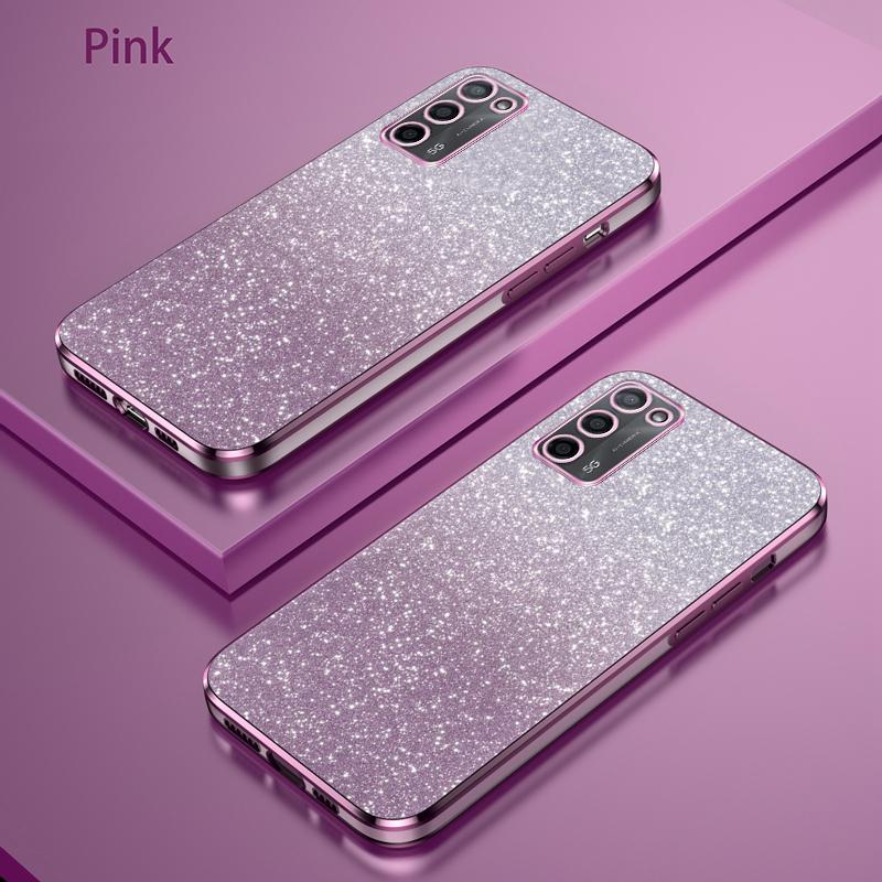 For OPPO A55 A57 A58 A72 A74 A78 Case Bling Luxury Electroplate Glitter Case OPPO A78 A58X Shockproof Soft Bumper Clear Cover