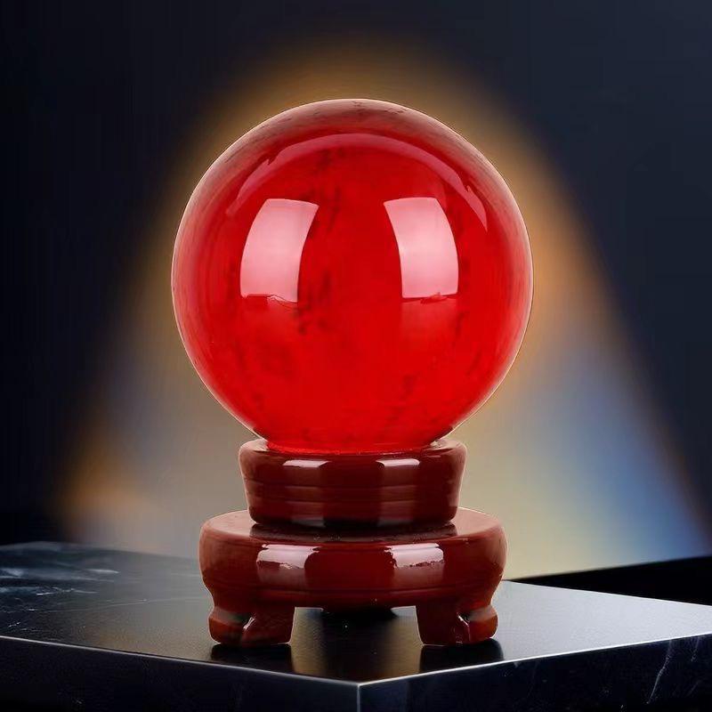 Feng Shui Purple Crystal Ball for Fortune and Harmony – Ideal for Office or Entrance Décor