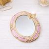 Romantic Antique Handheld Makeup Mirror Reliefs Portable Mirror Mini Retro Makeup Mirror  Gift