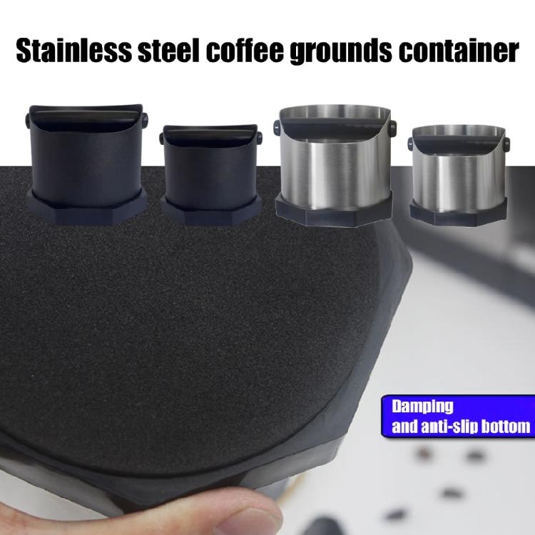 Quiet Coffee Grounds Bin Nonslip Bottom And Rubber Coated Bar For Espressos Machine Maintenance In Cafes