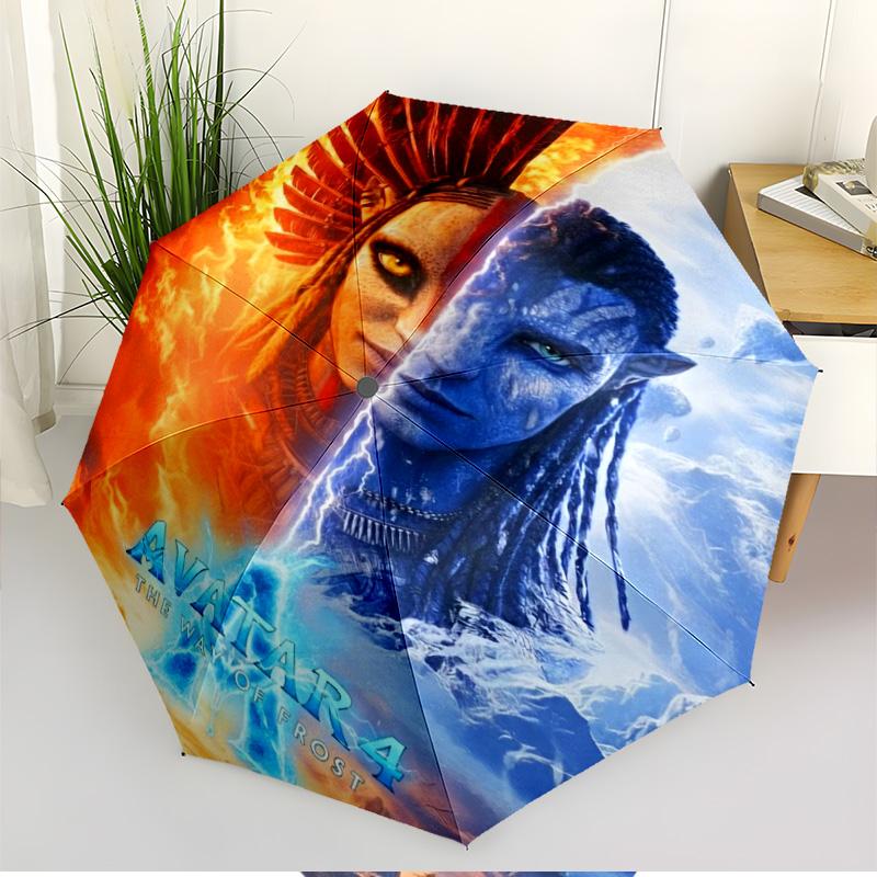 Avatar Print Automatic Open Close Umbrella, Portable Foldable Umbrella, for Outdoor Commute Camping Trip, Ideal Birthday Gift