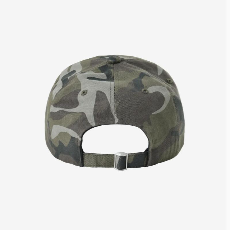 Aeae WEB LOGO CAMO 5 PANEL CAP | Korean Streetwear Unisex Cotton Camo Baseball Cap Black, Green