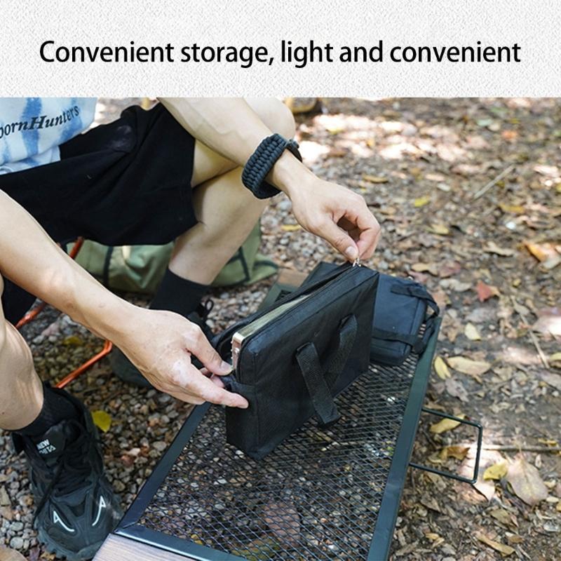 Stainless Steels Grilling Grate BBQ Table Camping Table Foldable Camping Table Outdoor Folding Table Barbecue Table