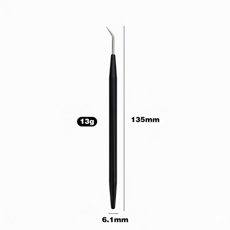 Stainless Steel Eyelash Tools: Lash Doll, Perm, Pick, and Extension Applicator.