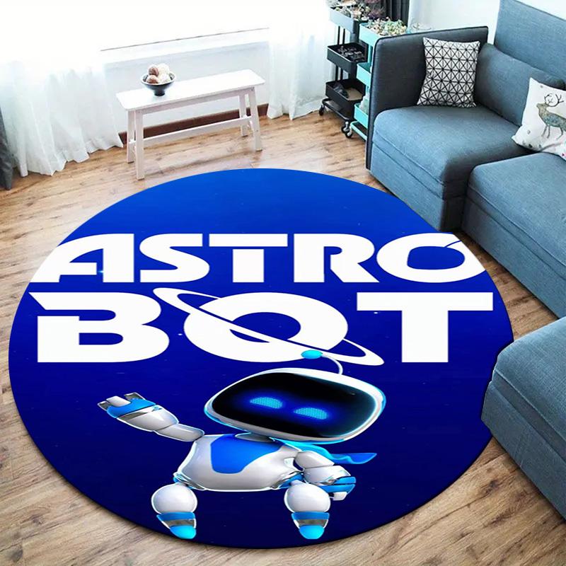 ASTRO BOT Round Area Rug,Carpet Rug for Living Room Bedroom Sofa Playroom Decor,Non-slip Floor Mat