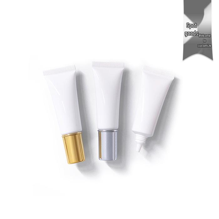 10g White Cosmetic Soft Tube, 10ml Empty Plastic Bottle, Small Capacity Trial Size