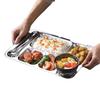 304 Stainless Steel Divided Canteen Plate